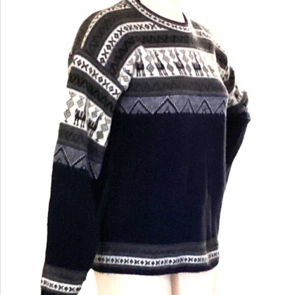 Andino Artesanias Alpaca Wool Crew Neck Sweater Sz M #86F - Picture 3 of 7